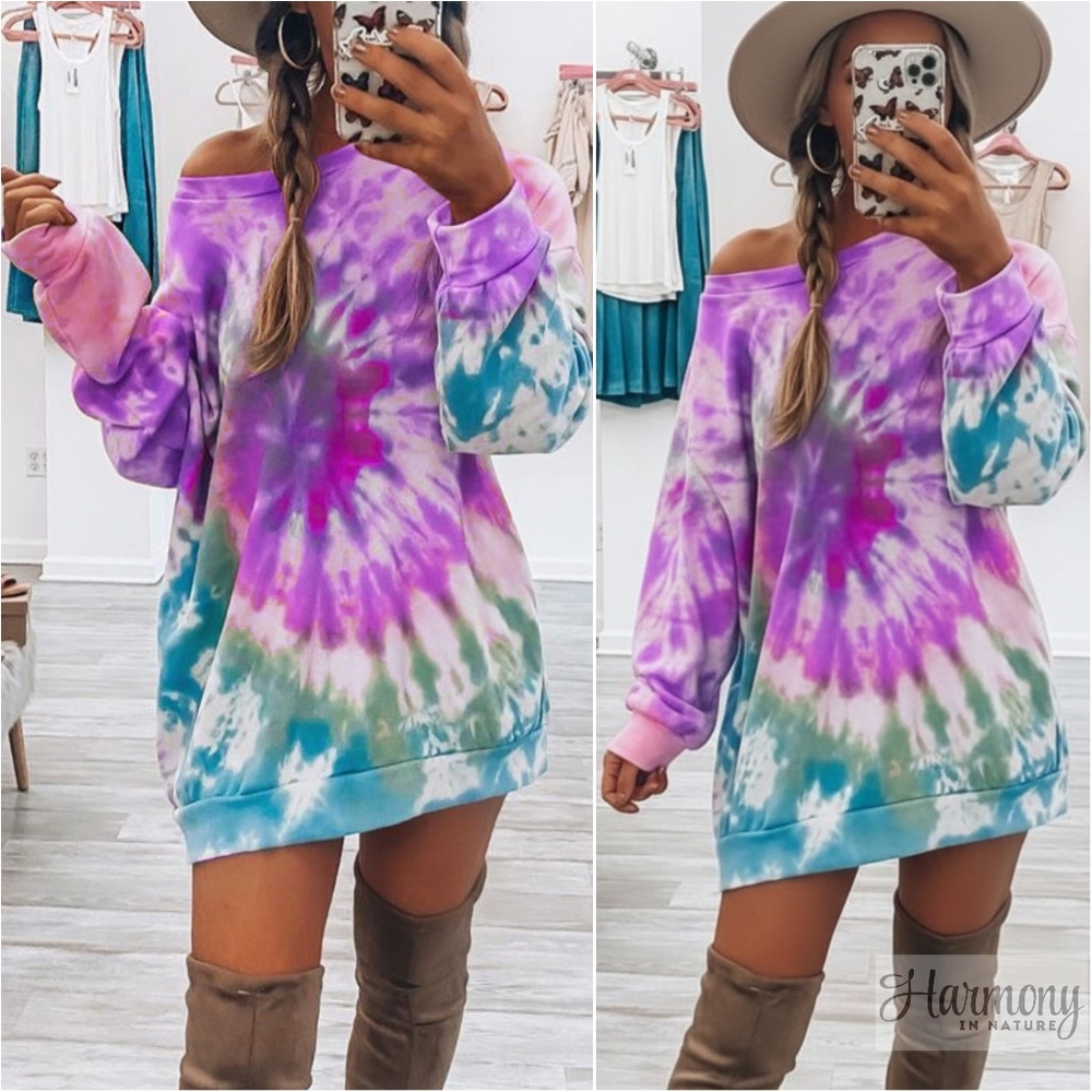 Calm Chaos Dress - Purple